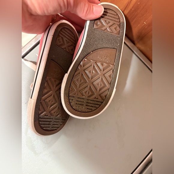 Converse Lace-up Kids Pink Sneakers - Picture 9 of 11